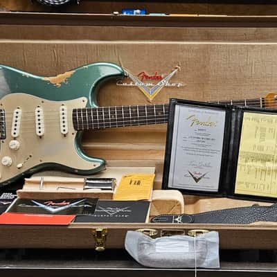 Fender Custom Shop Limited Edition 1959 / 59 Strat Heavy Relic Aged Sherwood Green Metallic 2023 image 7