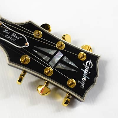 Epiphone "Inspired by Gibson Custom" Les Paul Custom - Ebony image 7