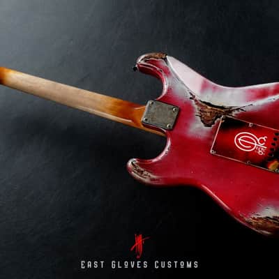 Squier ST-331 Stratocaster Red / Black Made in Japan Heavy Aged Relic image 7