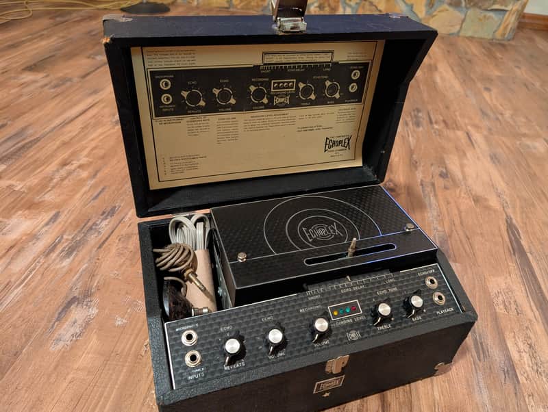 Maestro EchoPlex EP-4 Tape Echo Machine 1970s Black With Foot Switch NO ISSUES! image 1