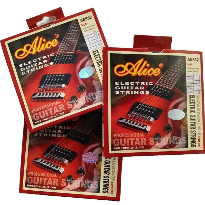 Alice Electric Guitar String NICKEL & STEEL 3 Set Bundle .011 - .049 image 1