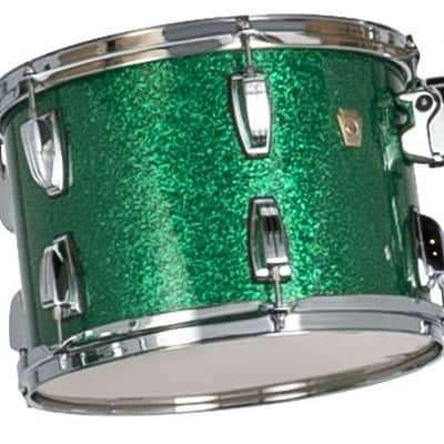Ludwig *Pre-Order* Classic Maple 8x10" Green Sparkle Rack Tom Tom Drum Atlas Mount | Made in the USA | Special Order | Authorized Dealer image 1