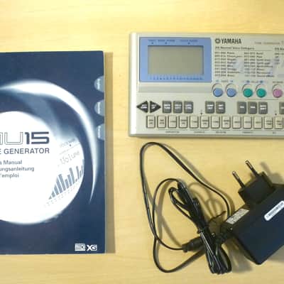 Yamaha MU15 Expander MIDI módulo sonidos XG GM. Con manual y alimentador