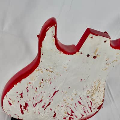 Unbranded P-Bass Style Electric Bass Body - Red image 10