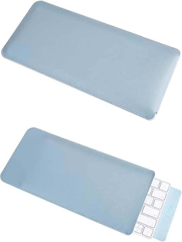 Keyboard Case, Ultra Slim PU Leather Keyboard Sleeve Bag Case Suitable for Magic Keyboard 2, Not Included Keyboard, 30x14x1cm (Light Blue) image 1