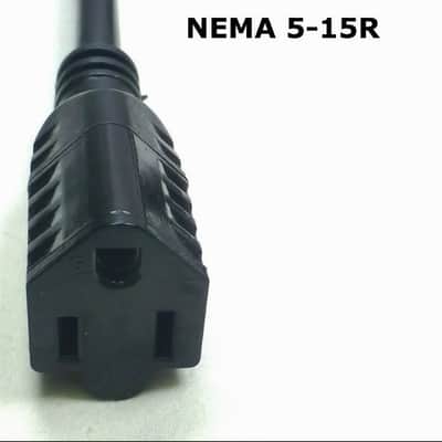 LASE 6 ft AC Power Y Splitter Cable - NEMA 5-15P to IEC320-C13 & NEMA 5-15R image 2