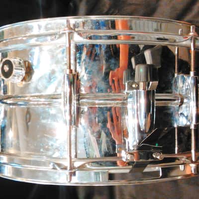 Ludwig Black/White Badge 6.5x14 Chrome Over Steel image 2