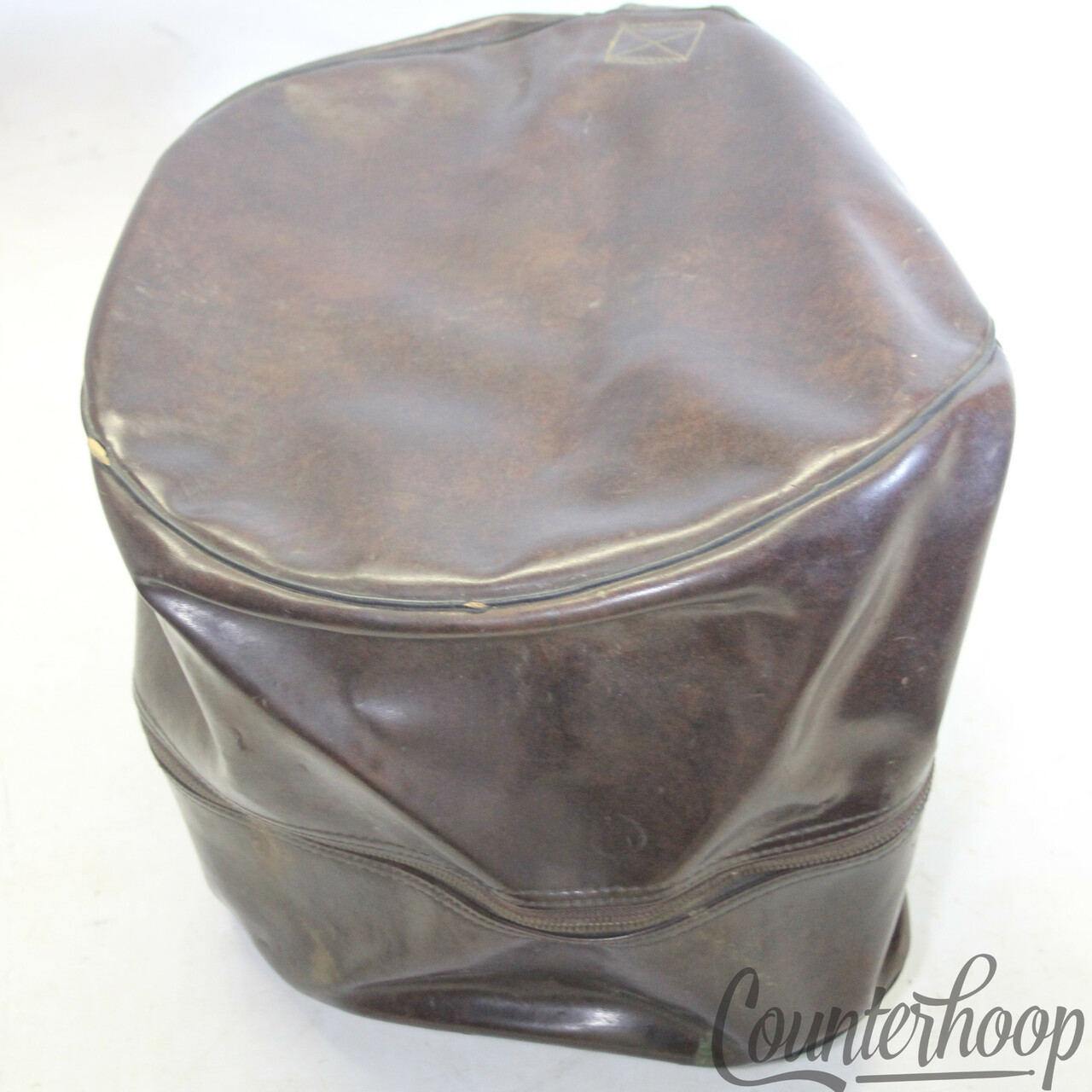 Ludwig Naugahyde Leather 9x13"Tom Drum Bag Soft Case Vintage 60s-70s Chicago USA — main photograph
