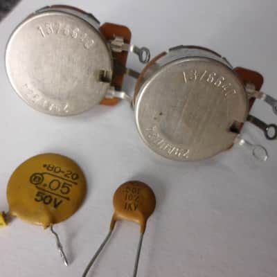 Fender Telecaster 250K Pots .05/50V Tone Cap & .001 Treble Bleed Cap 1966 image 2