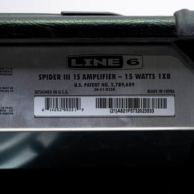 Line 6 Spider III 15 Guitar Combo Amplifier – 15W, 1x8" Speaker, Built-in FX image 6