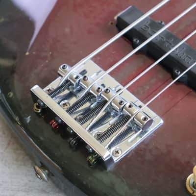 1985 Yamaha Japan BB3000 Neckthrough Fretless Broad Bass (Wine Red) image 4