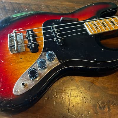 Kent jazz bass 1970s - short scale 30.5"- vintage MIJ J bass image 5