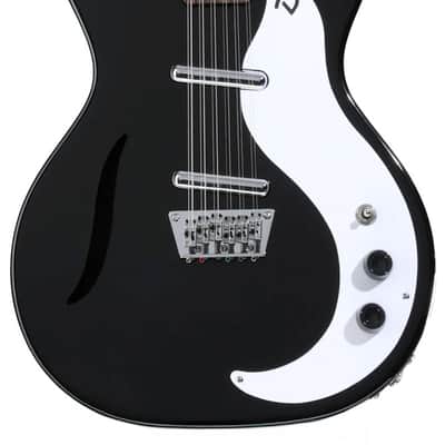 Danelectro D59V12 '59 VINTAGE 12 String Electric Guitar Black image 2