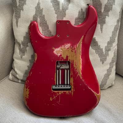 Fender Custom Shop 1960 Heavy Relic Stratocaster Body with hardware  ‘60 Strat 2013 - Faded Dakota Red Nitro image 2