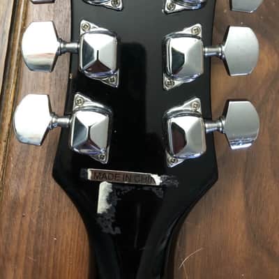 2004 Epiphone Les Paul Junior Electric Guitar Black Actual Loaded Neck image 14