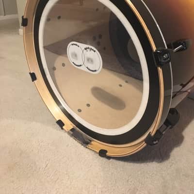Pearl ELX 5-piece drum set in Amber fade w/ black hardware image 12