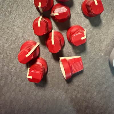 1980s Fender Red Knobs - set of 10 image 2