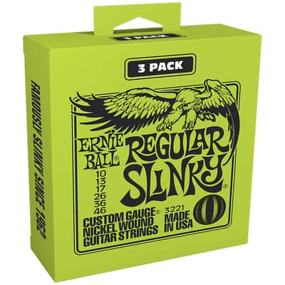 Ernie Ball Regular Slinky 3221 .010-046 3er Pack image 1