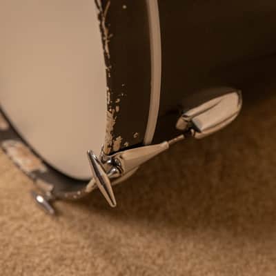 1960s Slingerland Metallic Black Drum Set 14x20 8x12 and 16x16 image 12
