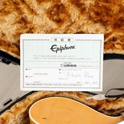 1990 Epiphone Casino Natural Near-Mint, Pre-Elitist Revolution w/ Case & Hangtag, Japan Terada image 17
