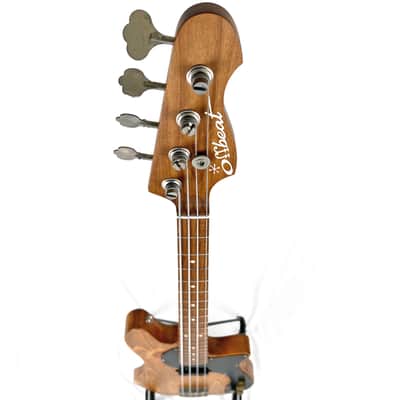 Offbeat Guitars "Roxie" 30" Short Scale Bass in Butterscotch Candy on Distressed Pine, Roasted Maple Neck, Fralin Split '51 P-Bass Pickup, Gotoh Hardware image 10
