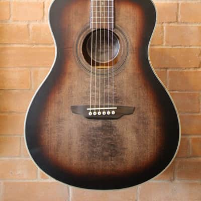 Luna Art Folk Vintage Distressed Folk Solid Top Acoustic Guitar image 2