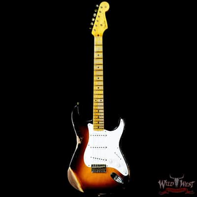 Fender Custom Shop Limited Edition 70th Anniversary 1954 Stratocaster Hardtail Heavy Relic Wide Fade 2 Tone Sunburst 6.90 LBS image 3