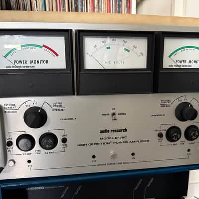 Pair Audio Research D-79c stereo tube amplifiers image 1
