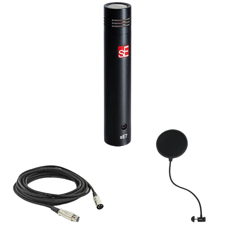 sE Electronics sE7 Small-Diaphragm Condenser Microphone Bundle XLR Cable and Pop Filter image 1
