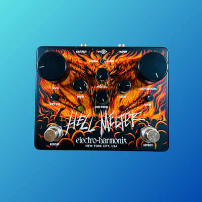 Electro-Harmonix Hell Melter Advanced Metal Distortion 2023 - Present - Black / Flames Graphic image 1