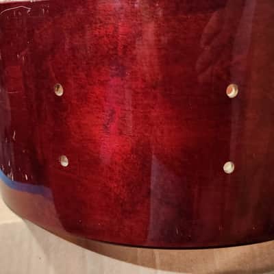 Tama Mastercraft Aw456 Artwood 14x6.5 Birch Snare Shell. Cherry Wine lacquer image 24