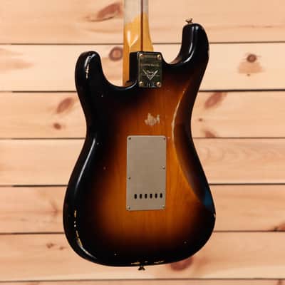 Fender Custom Shop Limited 1955 Stratocaster Relic - Wide Fade 2 Color Sunburst - CZ563358 image 6