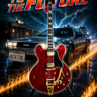 Gibson Custom Shop Murphy Lab Back To The Future '55 ES-345 "Reissue" Light Aged 2025 - Cherry Red Brand New No.56 image 1