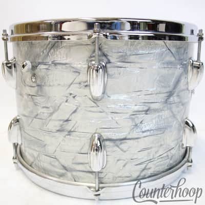 *Slingerland 13x9" 60s Sky Blue Pearl Tom Drum Chrome Brass COB Stick-Saver Rims image 3