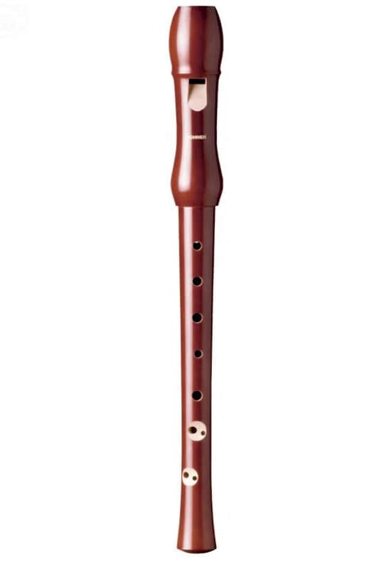 Hohner 9550 Two Piece Baroque Soprano Wood Recorder - Dark Pearwood image 1