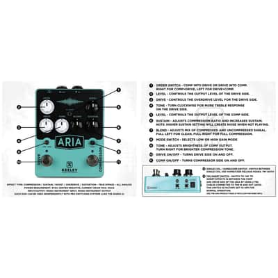 Keeley Aria V2 Compressor and Overdrive Pedal image 4