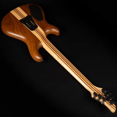 2014 Mayones Regius Pro 7 Claro Walnut | Custom 7-String Swamp Ash Body Neck Thru Birdseye Maple Fretboard DiMarzio Pickups Floyd Rose Tremolo Coil Split | CoA OHSC image 15