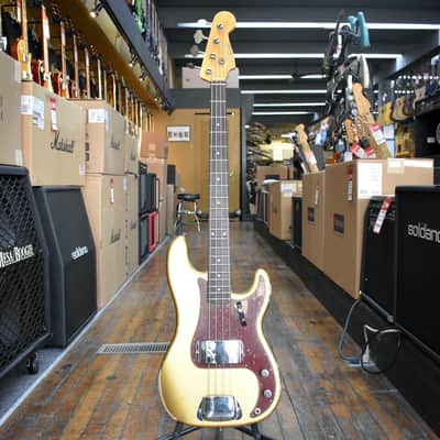 Fender Custom Shop Limited Edition 1962 Relic Precision Bass Aged Aztec Gold w/Hard Case image 4