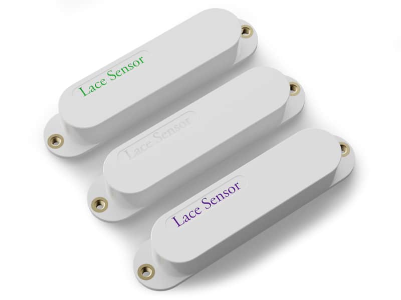 LACE Sensor "Triple Rainbow Set" 3-Pack Single Coil Pickups - White image 1