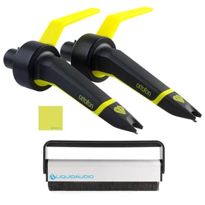 Ortofon Concorde MkII Club CC Twin Cartridges with Stylus with Flight Case Bundle with Liquid Audio Carbon Fiber Record Brush and Instrument Polishing Cloth image 2