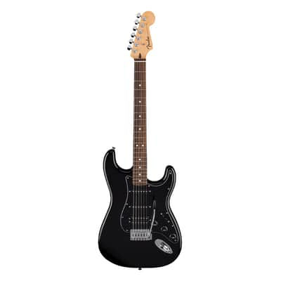 Used Fender Standard Stratocaster Electric Guitar HSS - Black w/Laurel FB image 2