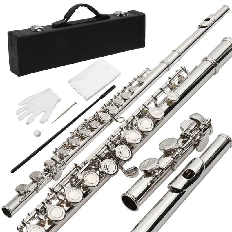 new-Silver Plated 16 Closed Hole- C FLUTE w/Spilt E- image 1