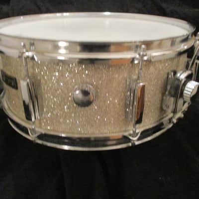 Tempro Vintage 14 X 5 Snare Drum, Silver Sparkle, Made In Japan - Excellent! image 7