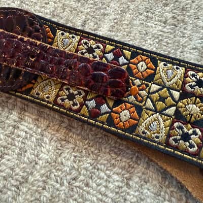 Late 1960s Fender Woven Strap Brown Rare image 8