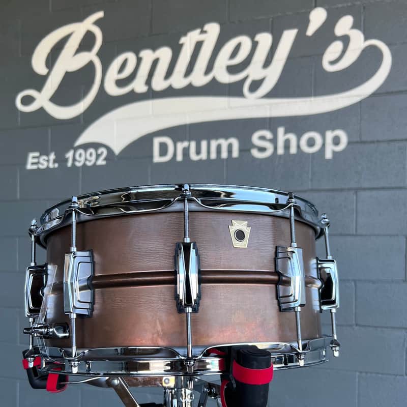 Ludwig LC663 6.5x14" Natural Patina Copper Phonic Snare Drum w/ Video Link image 1