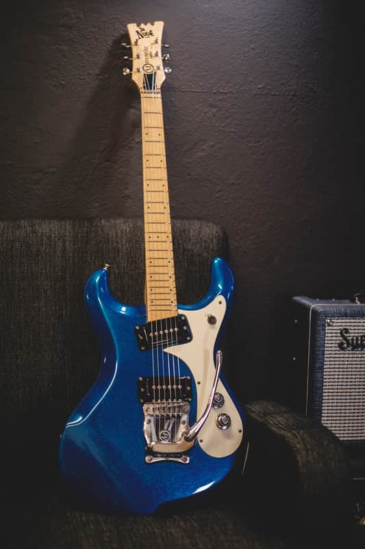 Mosrite The Nokie 1992 - Blue sparkle image 1