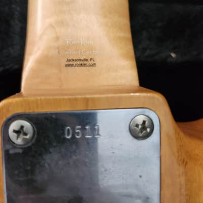 Ron Kirn Custom S 2012 - clear amber nitro, semi-transparent, wood grain fully visible image 2