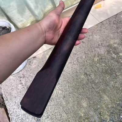 1 Large headstock 25.5 inch 22 frets wenge guitar neck hole 10mm Satin wenge fingerboard image 4