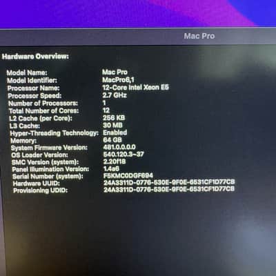 Apple Mac Pro (Late 2013)- 12-Core Intel Xeon E5-2.7 GHz -SSD 1TB - RAM 64GB - AMD FirePro D700 with 6 GB VIDEO EXCELLENT! image 8