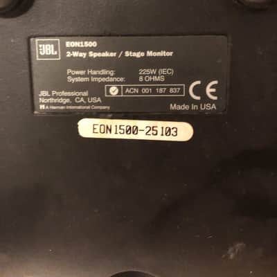 Two - JBL EON 1500 image 3